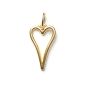 Preview: Corazon, vergoldet mit 24K Feingold, Amulett S
