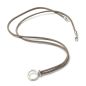 Preview: Taupe Ibiza 88 SilverShiny, lange Leder Wechselkette