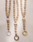 Preview: Gaia 88 GoldShiny, lange Edelstein Wechselkette