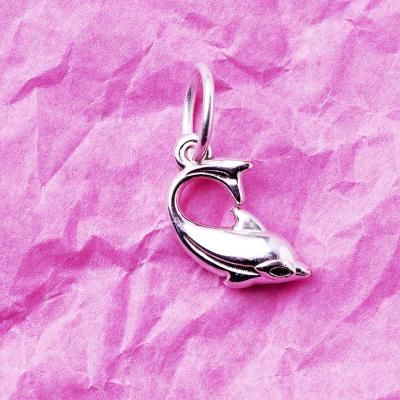 Preview: Delfin, versilbert mit 999er Feinsilber, Amulett S