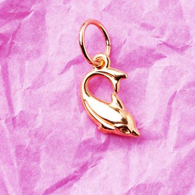 Delfin, vergoldet mit 24K Feingold, Amulett S