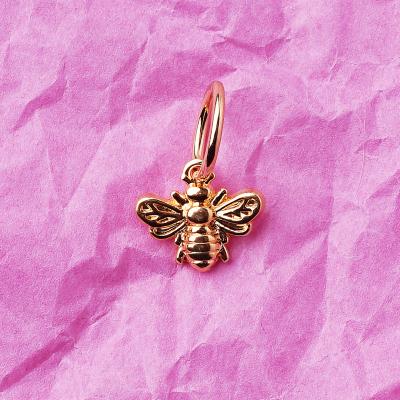 Talisman Biene, vergoldet mit 24K Feingold, Amulett S