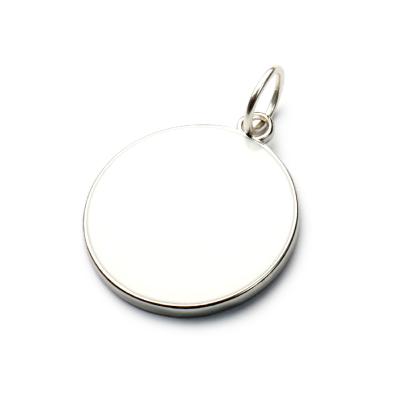 LolliPop OffWhite, versilbert mit 999er Feinsilber, Amulett M