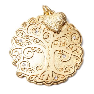 Lebensbaum L & Herz S, Amulett Twin GoldShiny