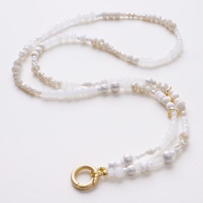 White Sands 88 GoldShiny, lange Edelstein Wechselkette