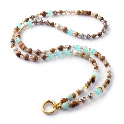 Saitos 88 GoldShiny, lange Edelstein Wechselkette