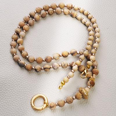 Gaia 88 GoldShiny, lange Edelstein Wechselkette