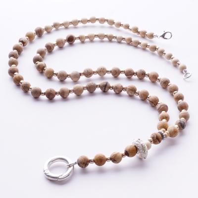 Arwen 88 SilverShiny, lange Edelstein Wechselkette