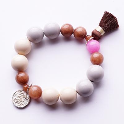 Naira Tassel SilverShiny, Edelstein Armband