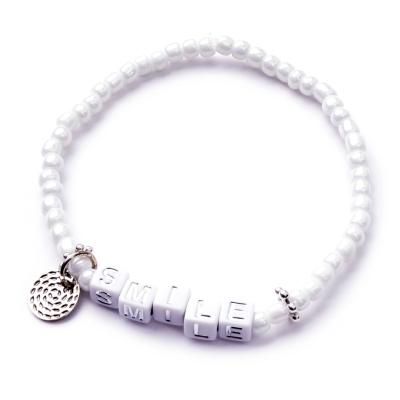 Boho Armband SMILE OffWhite