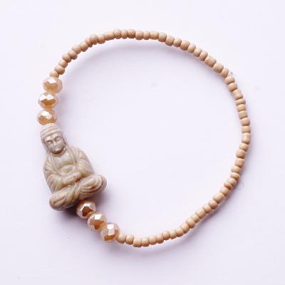 Boho Armband Buddha Cappuccino