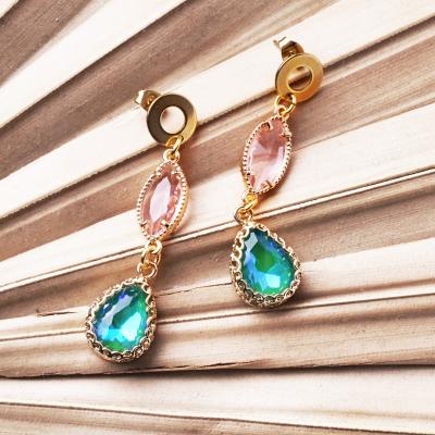 Chrystal Rose Türkis, Ohrringe