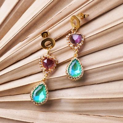 Chrystal Purple Türkis, Ohrringe