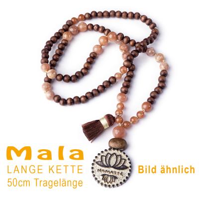 HARMONY L, extralange Mala Edelstein Halskette