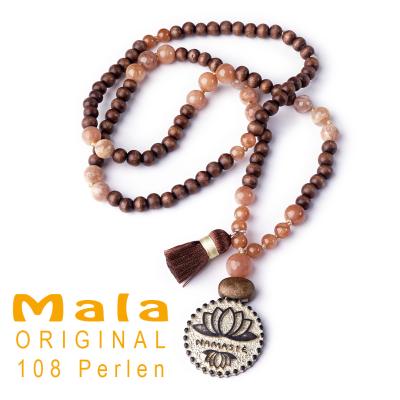HARMONY Original lange Mala Edelstein Halskette