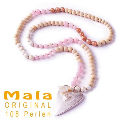 BLISS Original lange Mala Edelstein Halskette