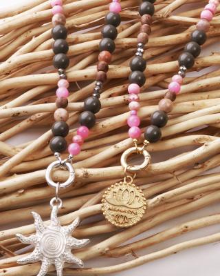Preview: Hope 88 GoldShiny, lange Edelstein Wechselkette