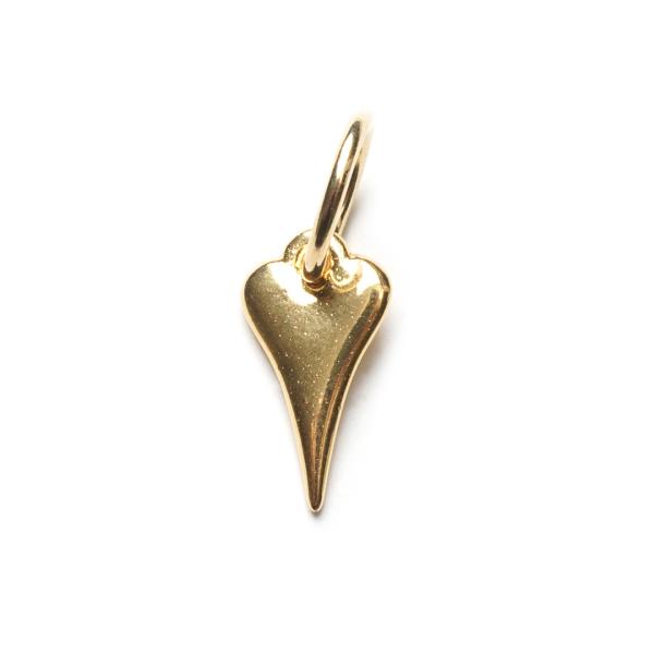 Herz, vergoldet mit 24K Feingold,  Amulett XS