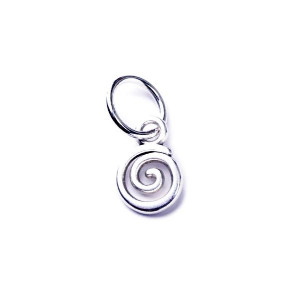 Schnecke, versilbert mit 999er Feinsilber, Amulett XS
