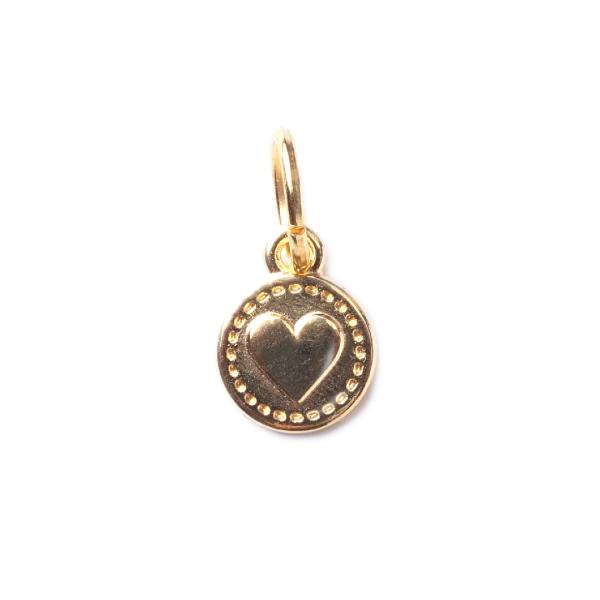 Herzchen, vergoldet mit 24K Feingold,  Amulett XS