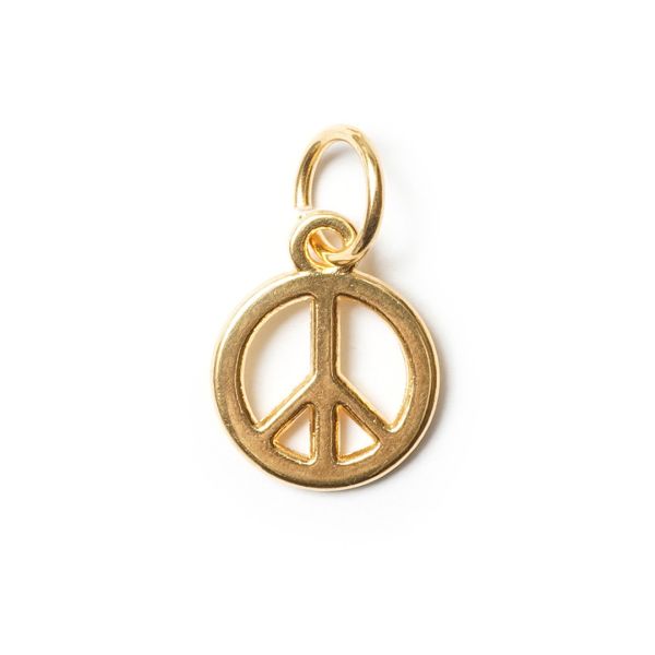 Peace, vergoldet mit 24K Feingold, Amulett XS