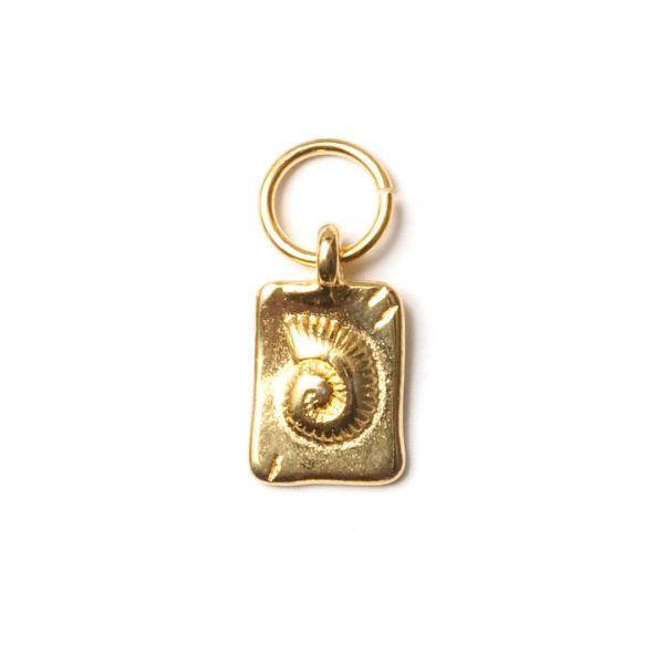 Muschel, vergoldet mit 24K Feingold, Amulett XS
