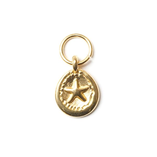 Stern,vergoldet mit 24K Feingold, Amulett XS