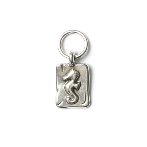 Seepferdchen, versilbert mit 999er Feinsilber, Amulett XS