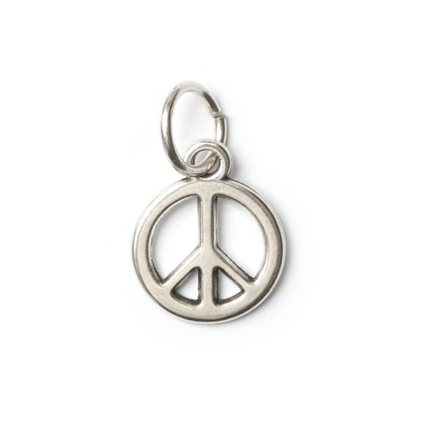 Peace, versilbert mit 999er Feinsilber, Amulett XS