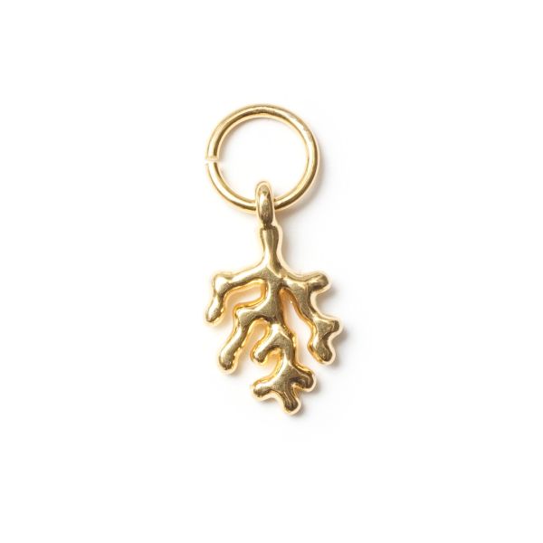 Koralle, vergoldet mit 24K Feingold, Amulett XS