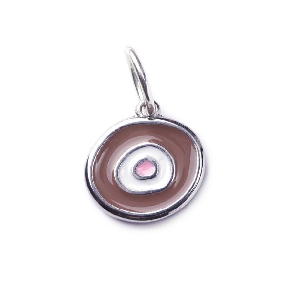 ArtDeco, versilbert mit 999er Feinsilber, Amulett S