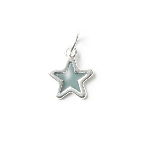 Stern Grey, versilbert mit 999er Feinsilber, Amulett S