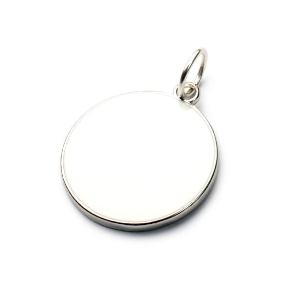 LolliPop OffWhite, versilbert mit 999er Feinsilber, Amulett M