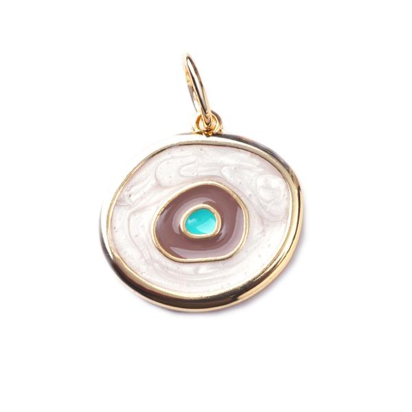 ArtDeco, vergoldet mit 24K Feingold, Amulett M