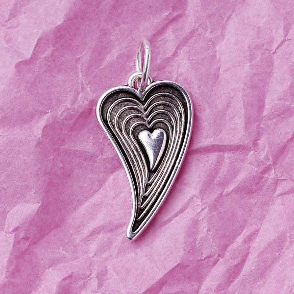 Amore, versilbert mit 999er Feinsilber, Amulett M