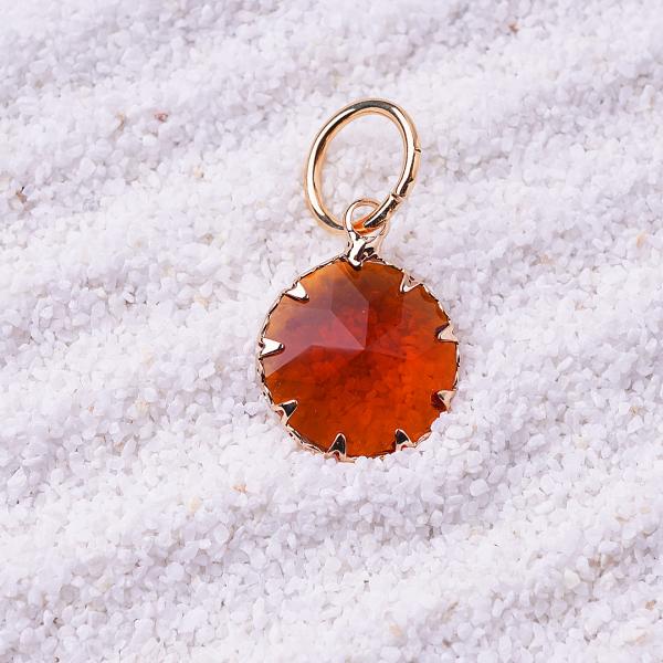 Chrystal Cappuccino, vergoldet mit 24K Feingold, Amulett M