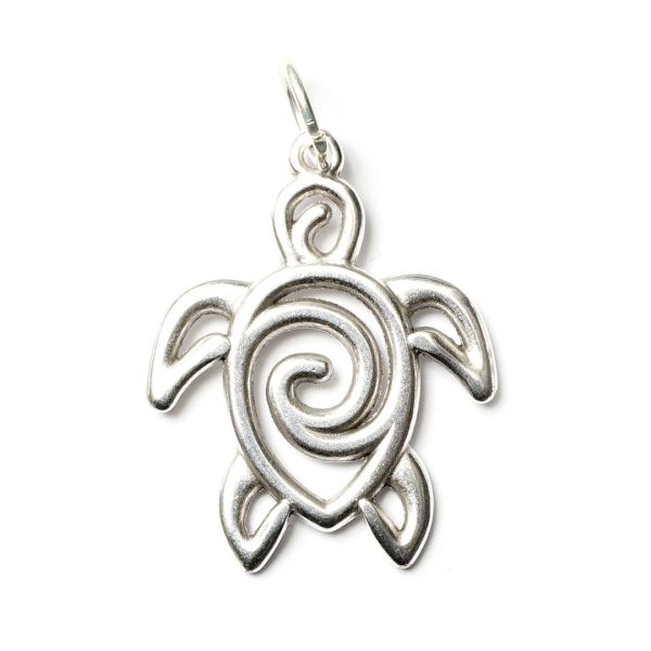 Schildkröte Silber, versilbert mit 999er Feinsilber, Amulett M
