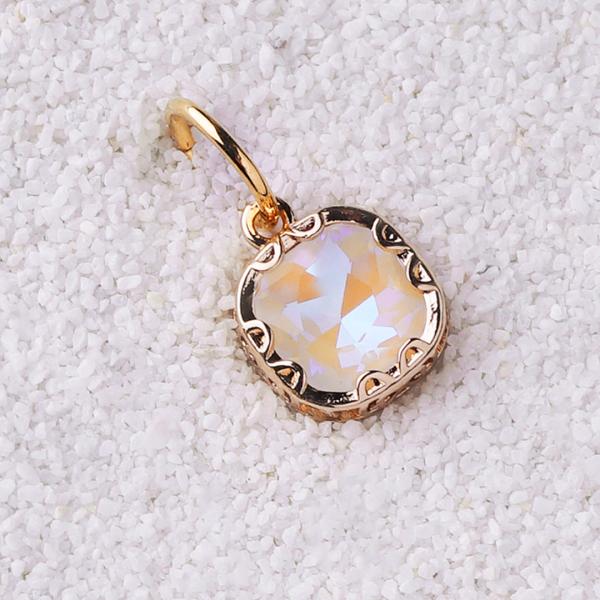 Chrystal OffWhite, vergoldet mit 24K Feingold, Amulett M