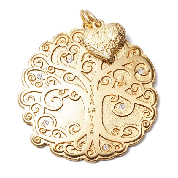 Lebensbaum L & Herz S, Amulett Twin GoldShiny