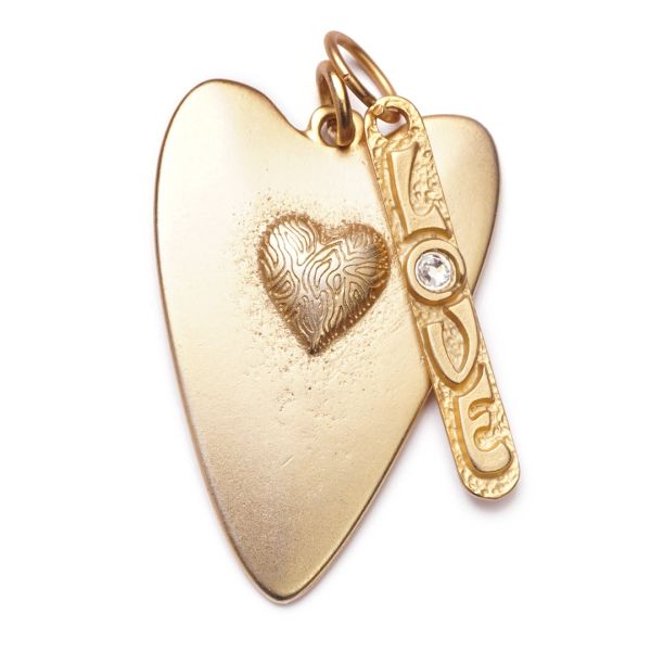 Herz L & Love M, Amulett Twin GoldShiny