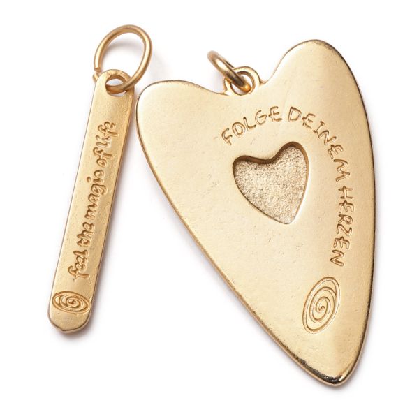 Herz L & Love M, Amulett Twin GoldShiny