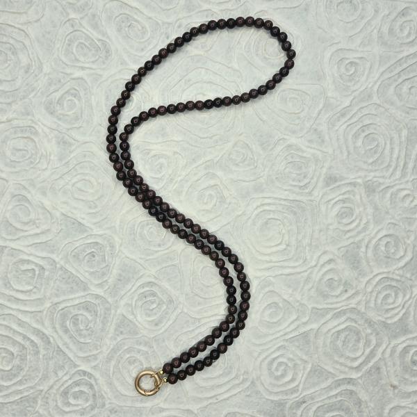 MoccaBrown Designer Steinkette 88, GoldShiny, lange Wechselkette