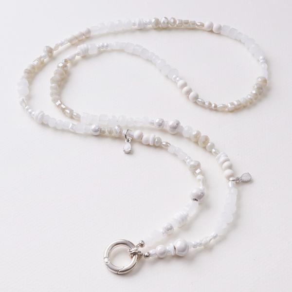 WhiteSands 88 SilverShiny, lange Edelstein Wechselkette