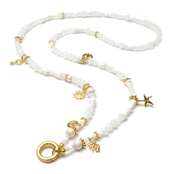 Beach 88 GoldShiny, lange Perlen Wechselkette