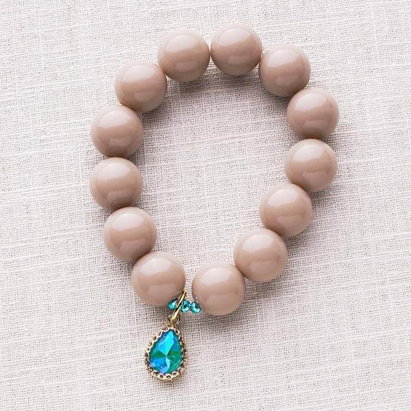 Martinique Taupe Türkis, Design Armband