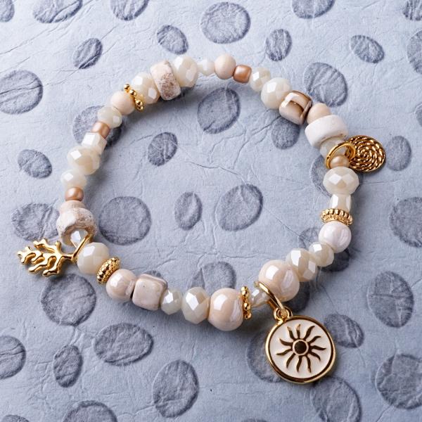 Aloha GoldShiny, Edelstein Armband