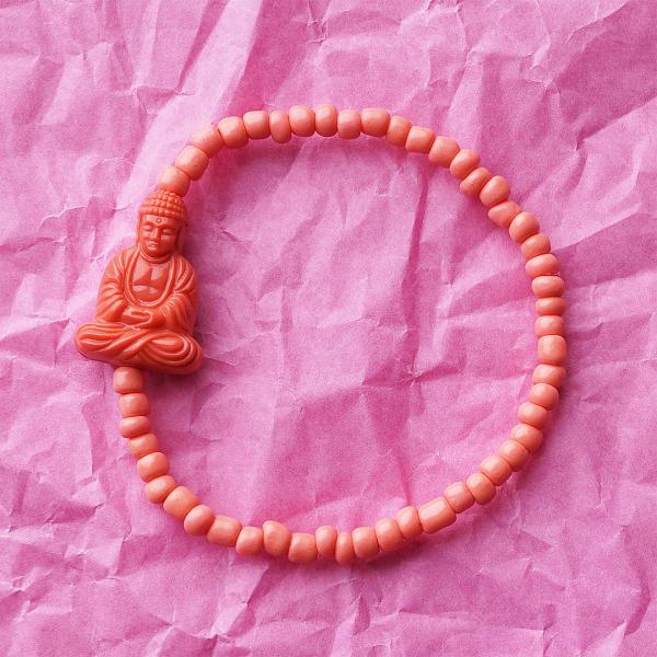 Boho Armband Buddha Lachs