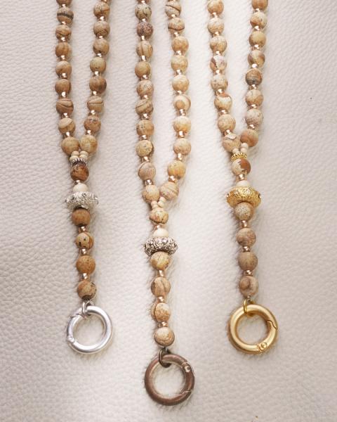 Gaia 88 GoldShiny, lange Edelstein Wechselkette