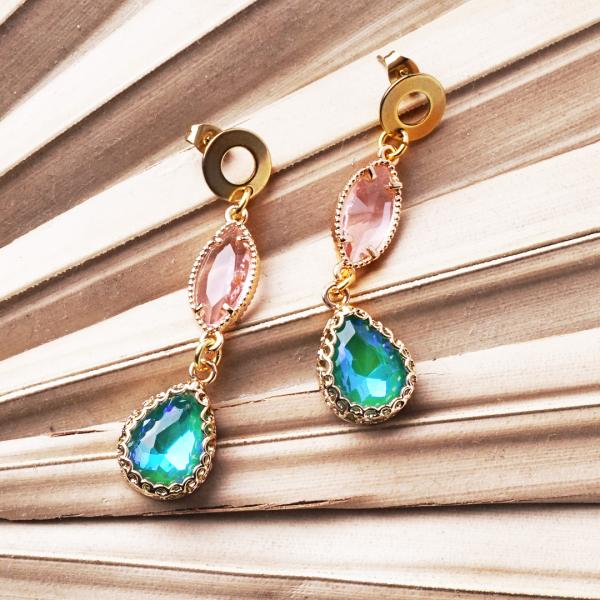 Chrystal Rose Türkis, Ohrringe