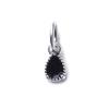 Drop Black, versilbert mit 999er Feinsilber, Amulett XS